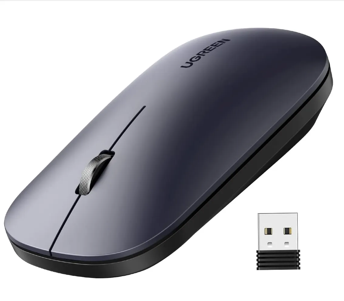 Trake Mouse Inalámbrico Silencioso USB 2.4GHz con Receptor - Ratón Ultrafino 4 Niveles DPI