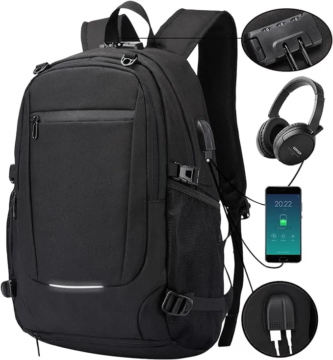 Mochila Antirrobo con USB vista frontal 