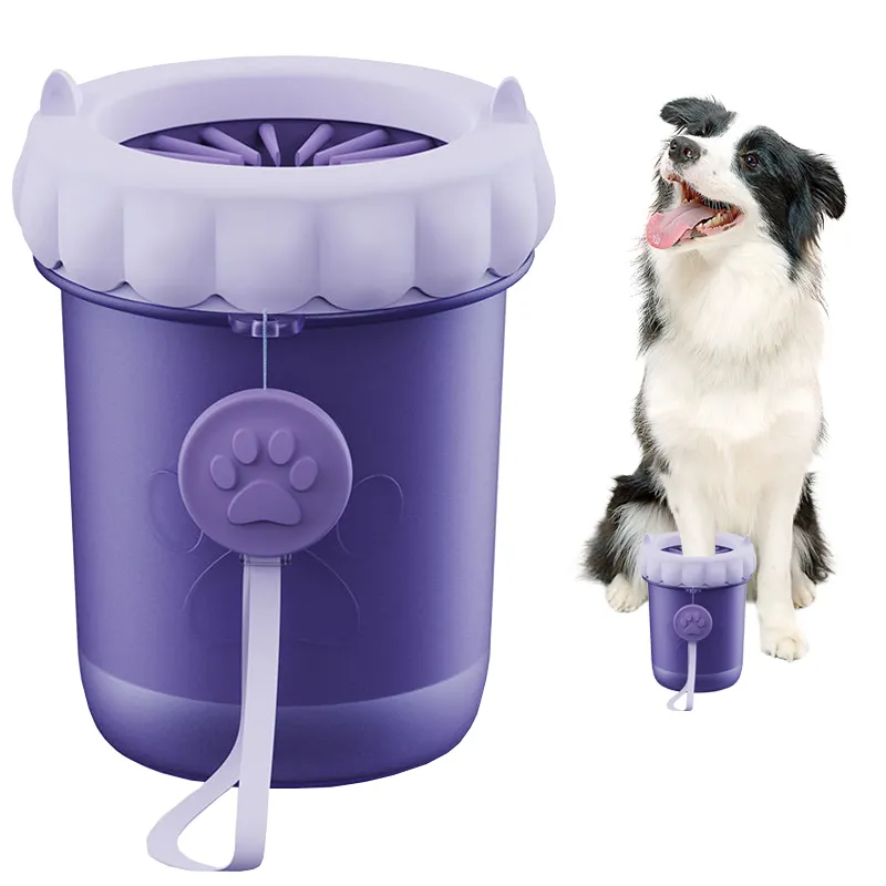 PETDOM Limpiador de Patas para Perros al Mayoreo | Cepillo y Taza de Lavado Ecológica vista frontal 