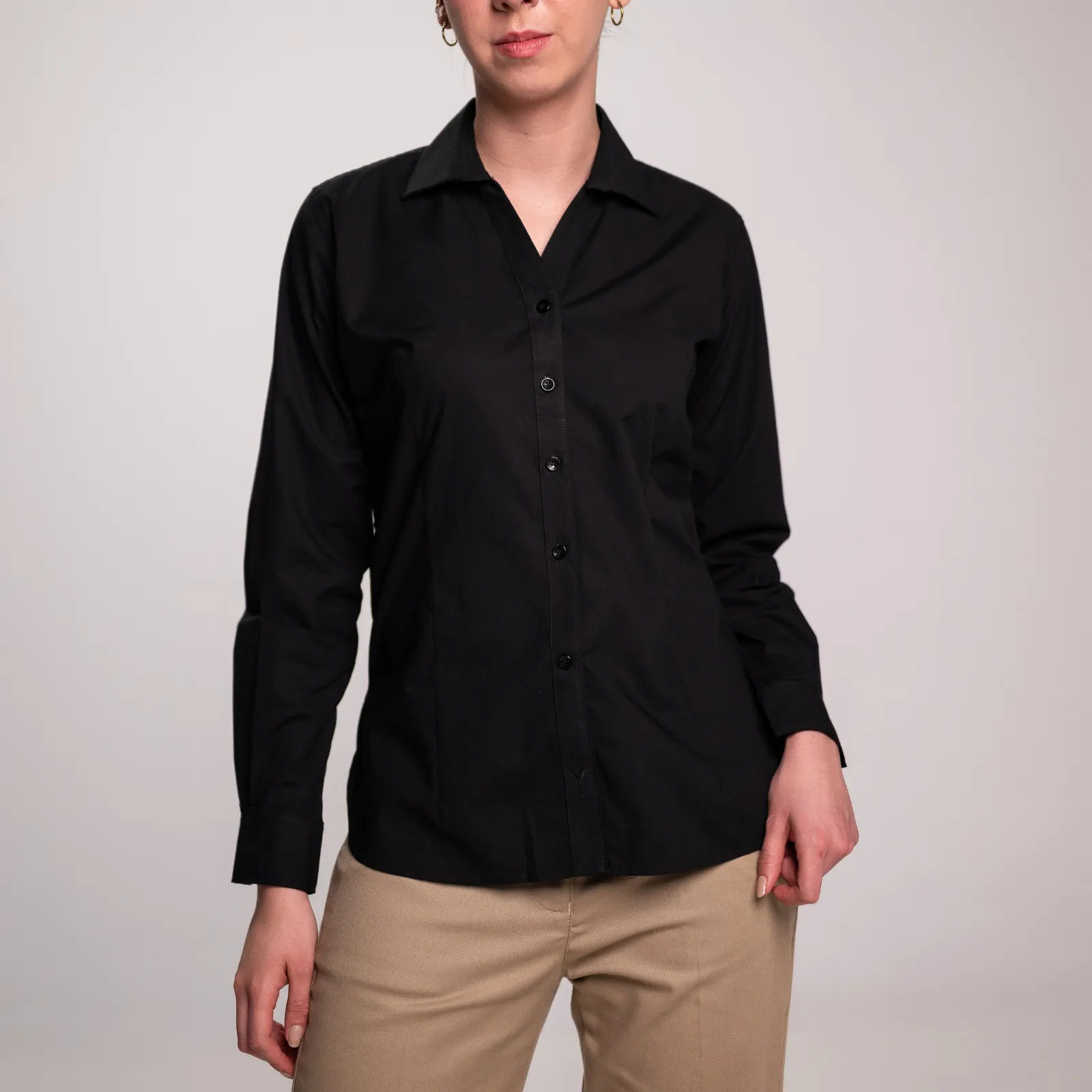 Camisa Dama AirMan Pop Stretch al Mayoreo vista frontal 