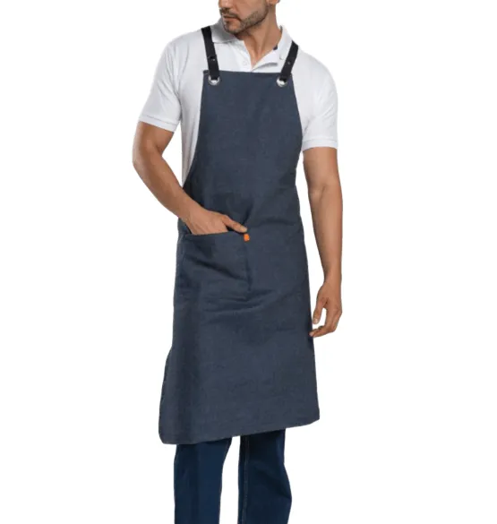 Mandil UNILINE Cook Wear mezclilla azul stone (100% algodón)