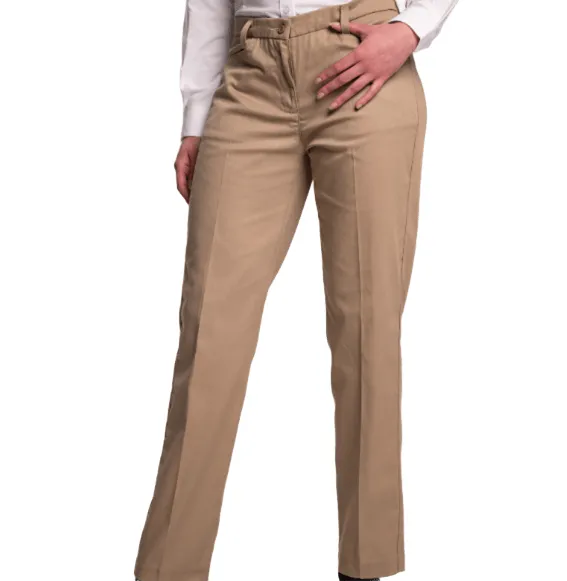Pantalón gabardina stretch confort Modern Fit dama khaki AIRMAN