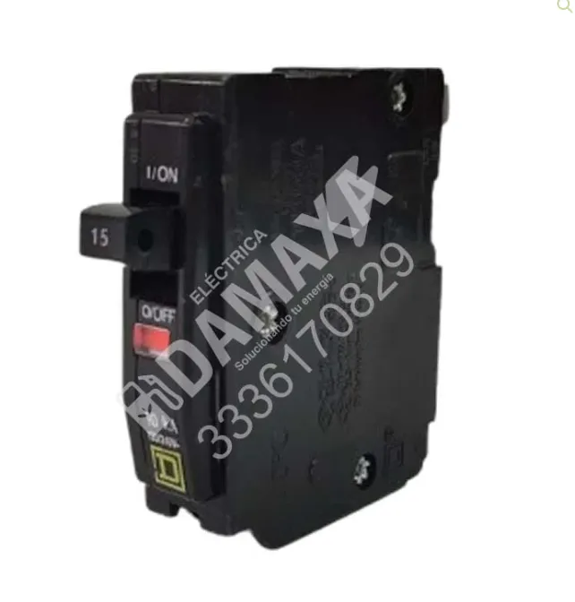 Pastilla Square D 1 polo 15A enchufable para tablero residencial y comercial