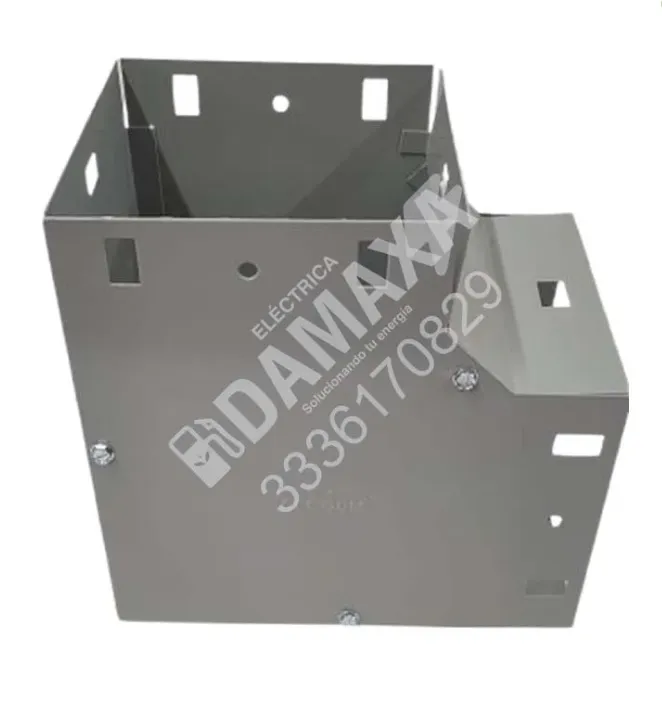 Codo para ducto 6x6 de 90° para ducto cuadrado metálico galvanizado