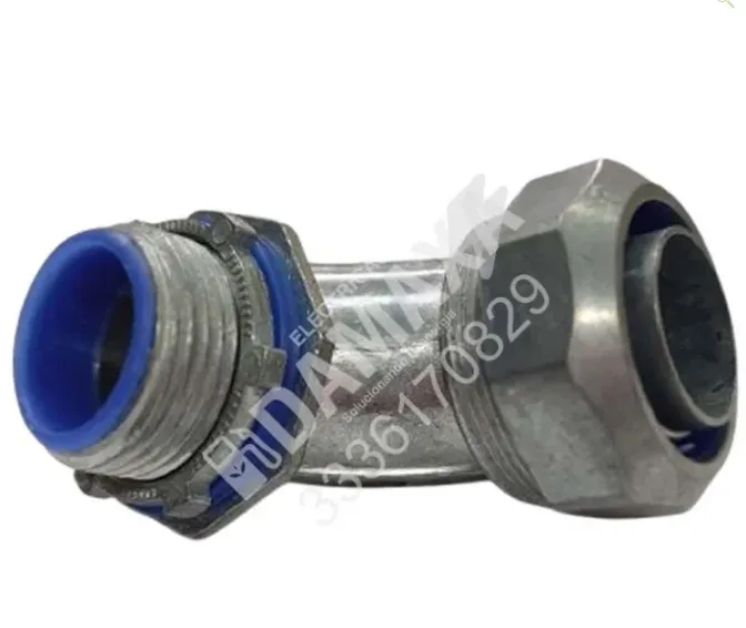 Conector Licuatite Curvo 3/4 para Tubería Flexible Metálica