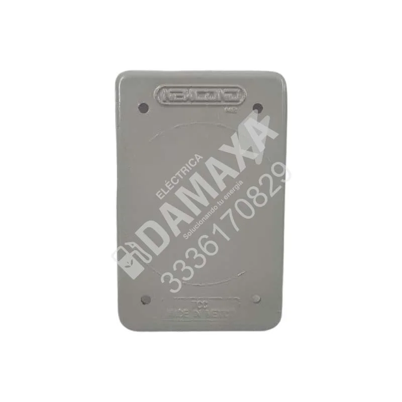 Placa Ciega Metálica para Condulet Rectangular en Canalización Eléctrica