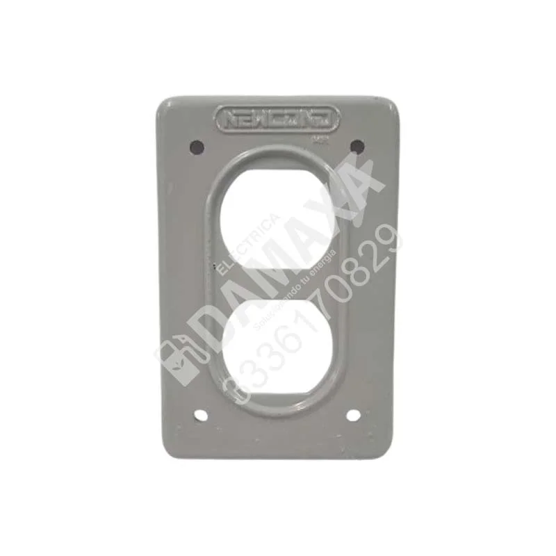 Placa Dúplex Metálica para Condulet Rectangular en Canalización Eléctrica