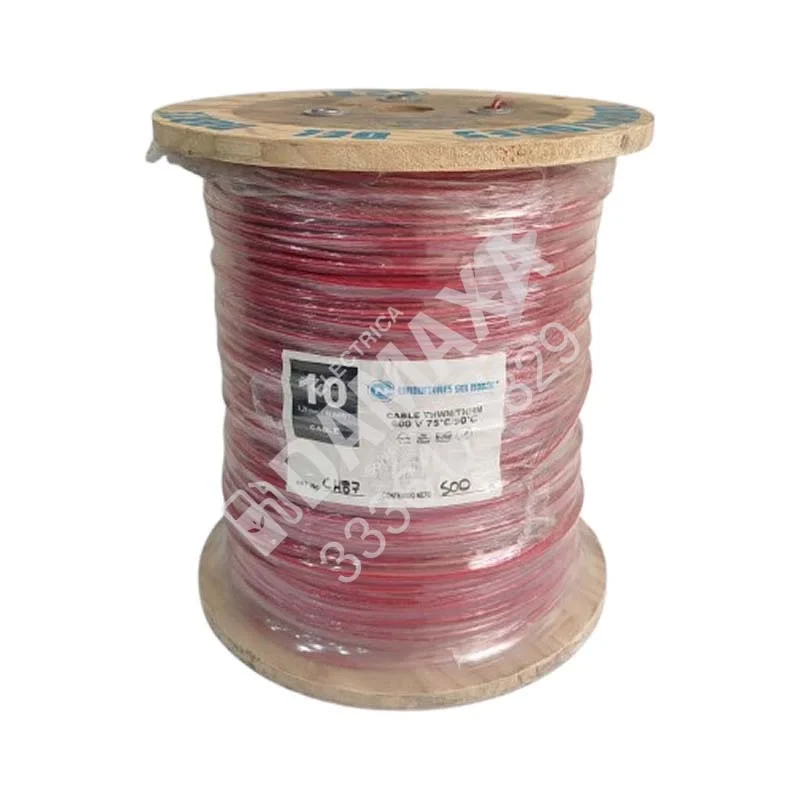 Cable THWN Nylon Antiflama Calibre 10 (10 AWG) Color Rojo