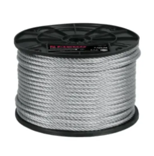 Metro de Cable Rígido 1/16" Acero 7x7 Recubierto PVC, 75 m (Truper CAB-1/16RX)