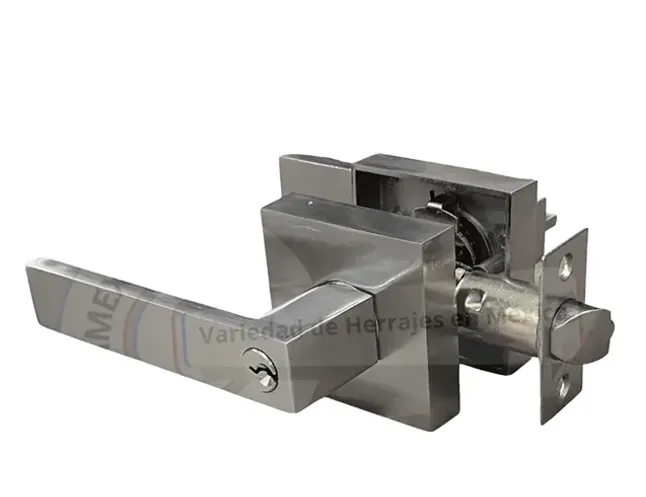 Manija de entrada Silverstone satin aluminio para puerta