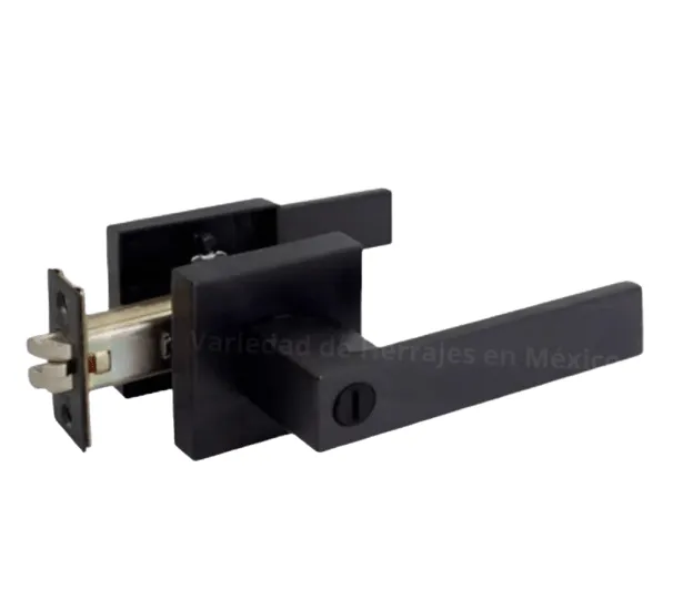 Manija de puerta Silverstone de entrada negro aluminio para recámara