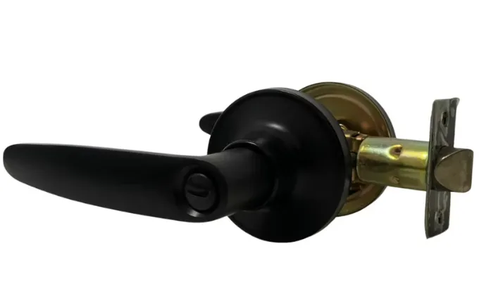 Manija Sakhir WC Negro Aluminio para Puerta de Baño y Recámara