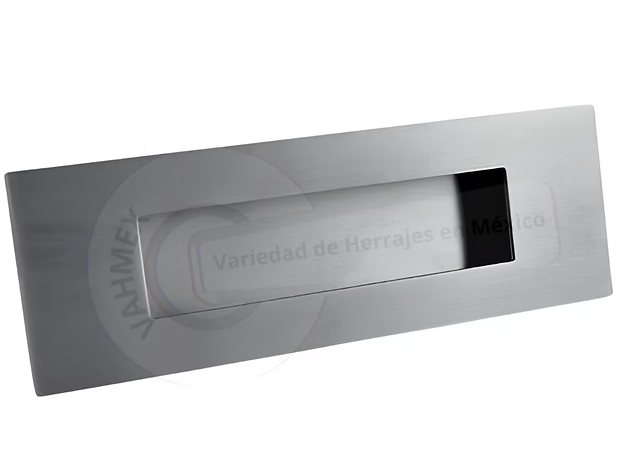 Jaladera Embutir Rectangular Acero Inox 102x51