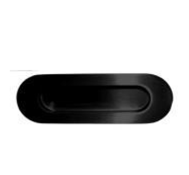 JALADERA EMBUTIR OVAL NEGRA para puertas y muebles
