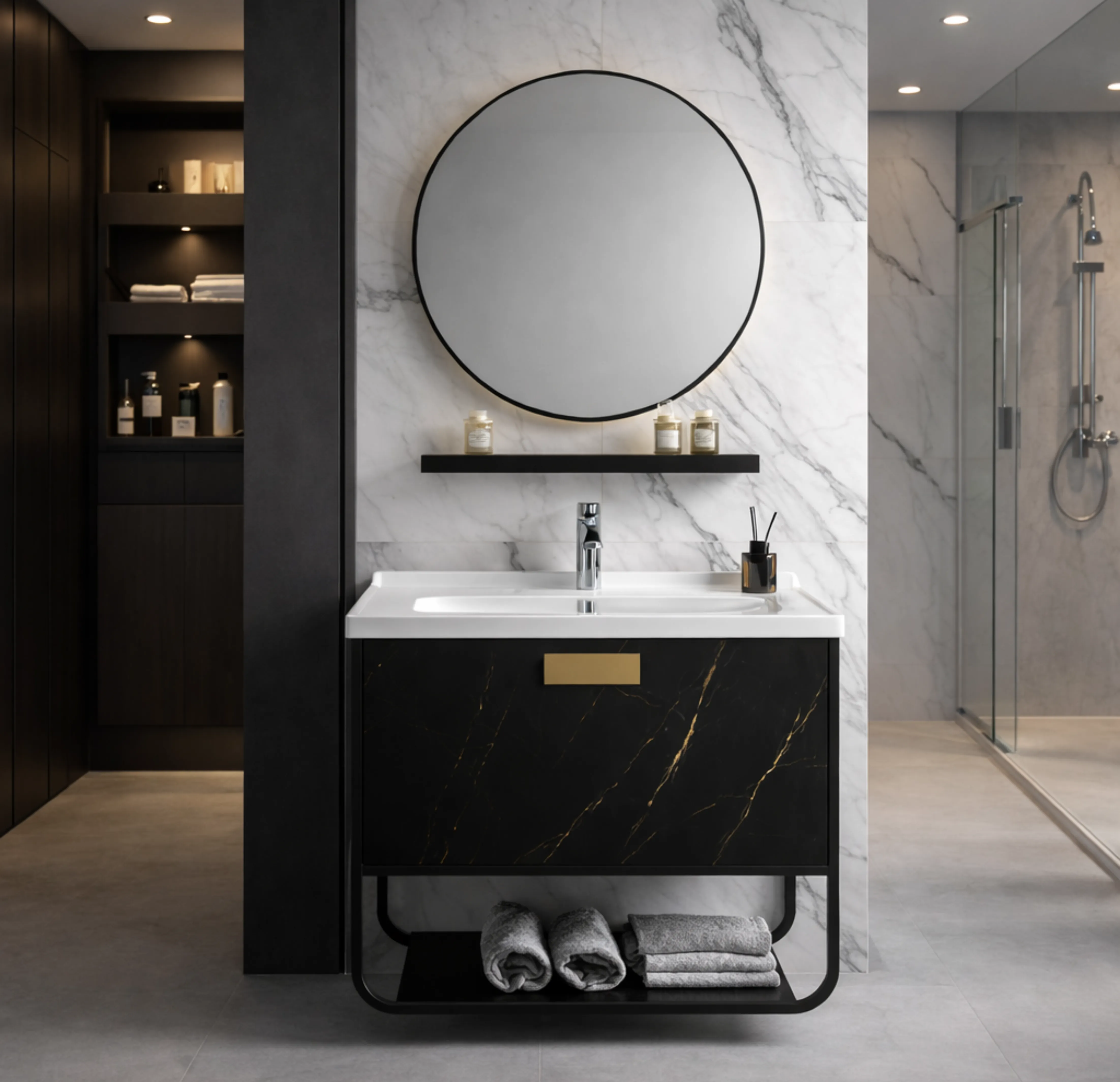 Gabinete para baño Grafito plywood empotrable