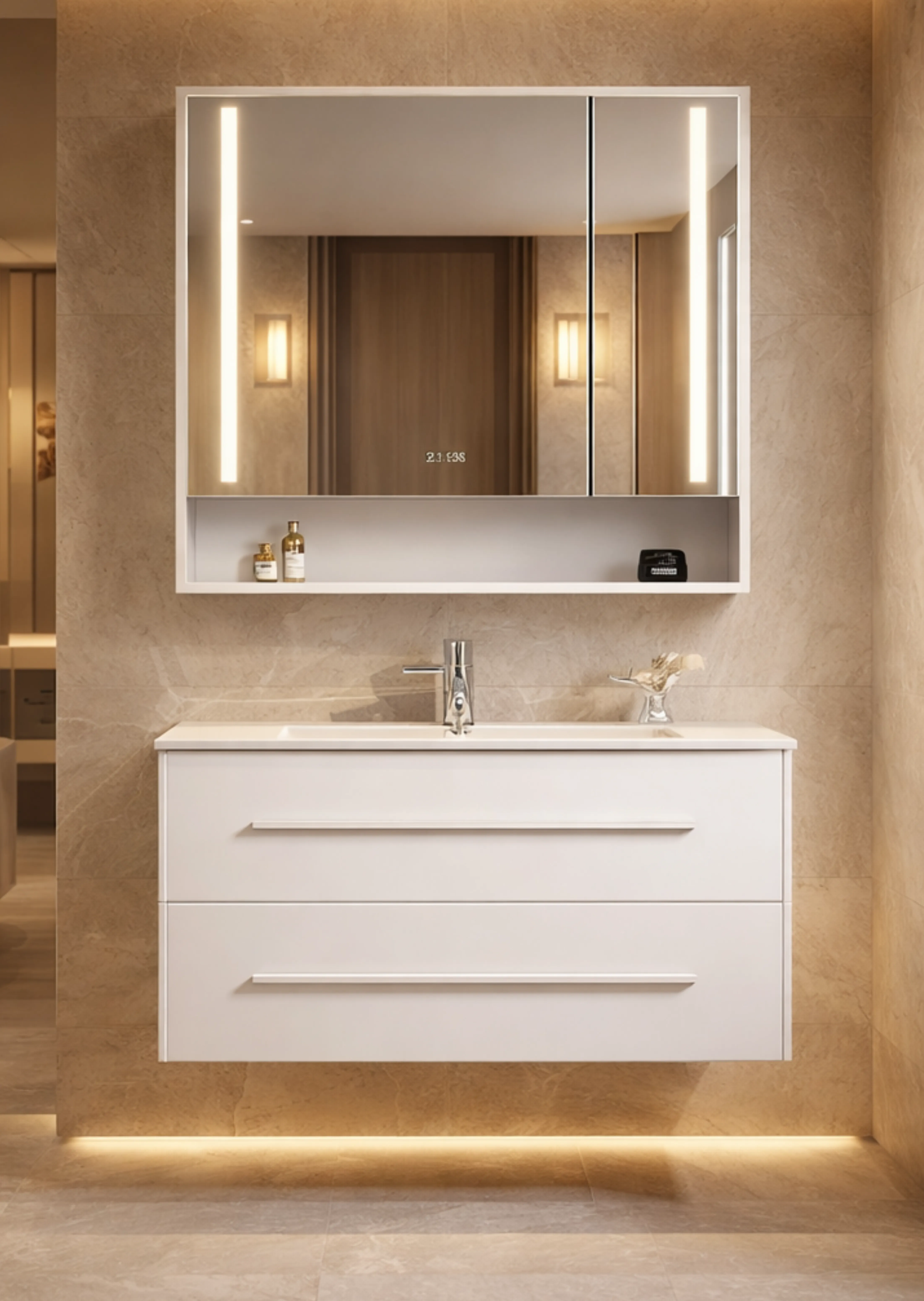 Gabinete de baño PERLA fabricado en plywood