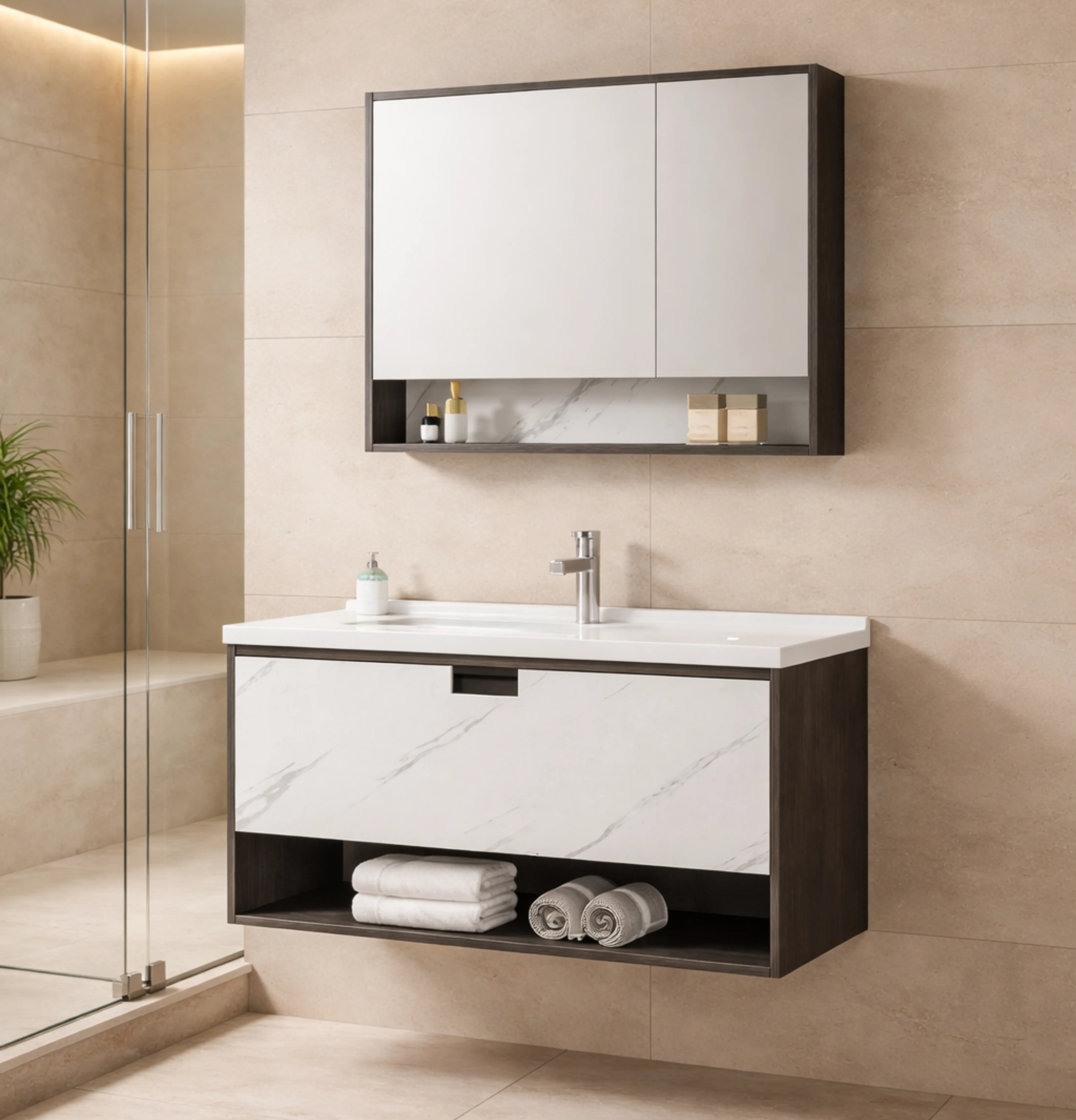 Gabinete para baño Rubí con botiquín Plywood