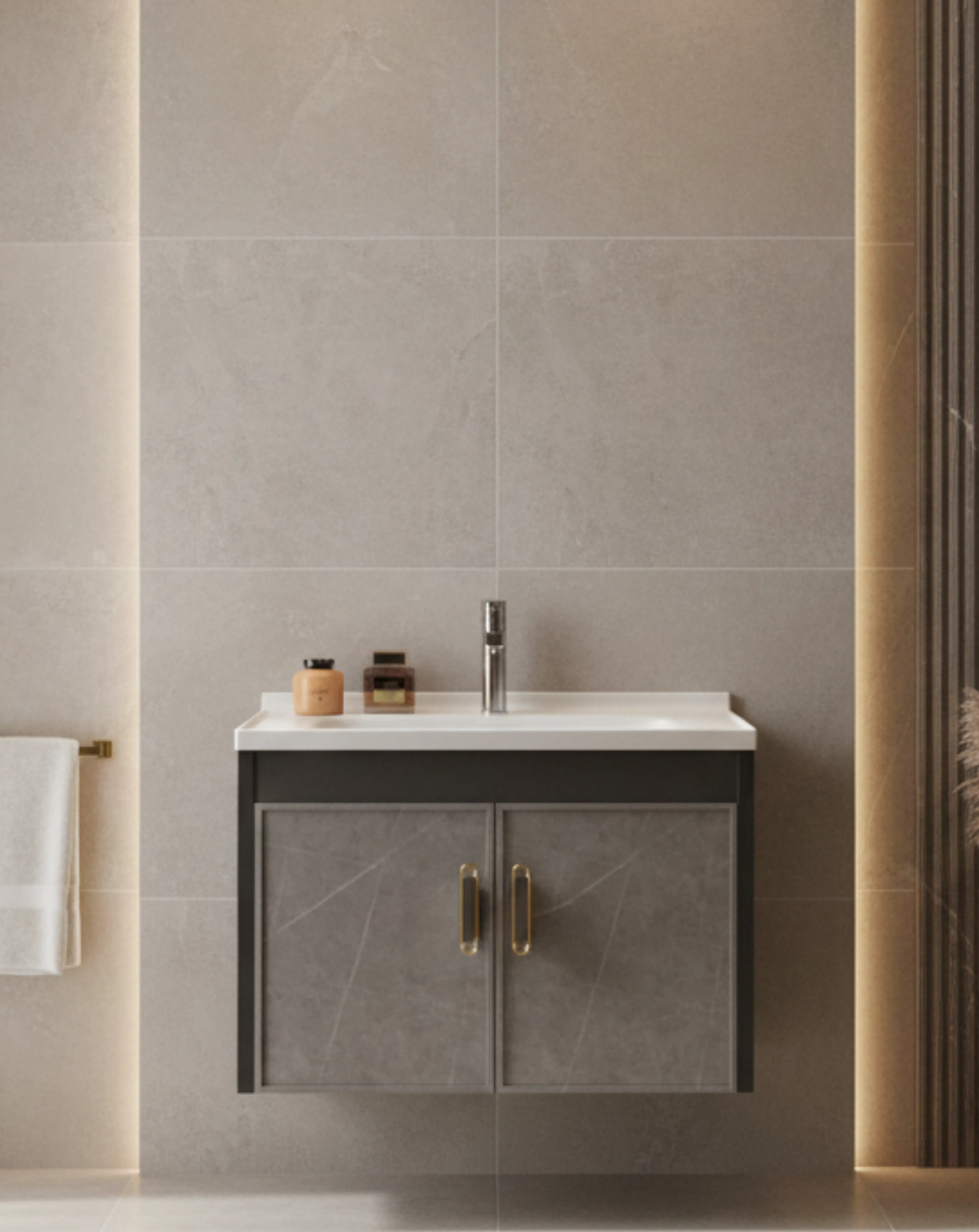 Gabinete de baño AGNI en polímero reforzado con fibra de carbono