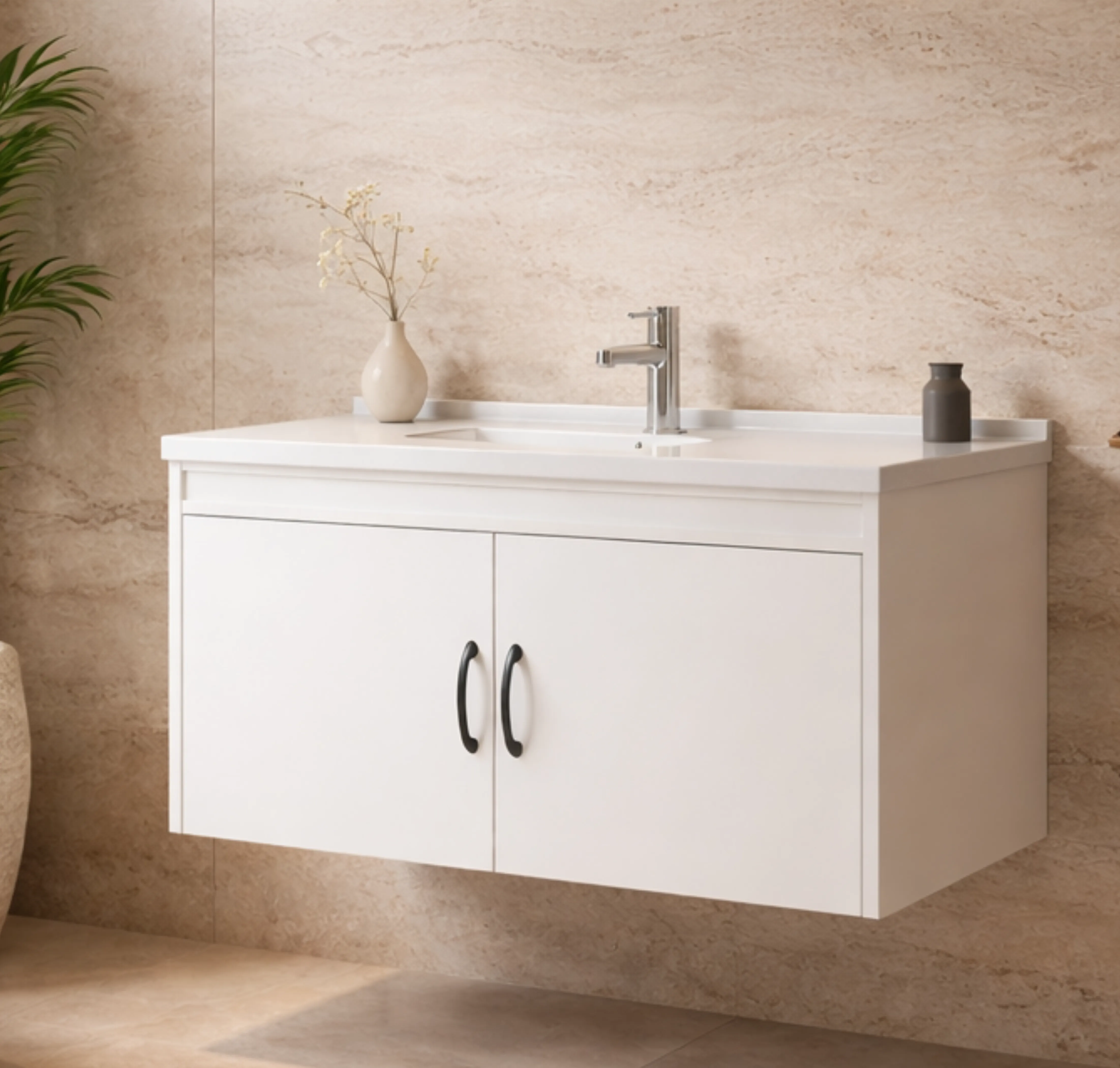 Gabinete para baño BENNO de polímero reforzado