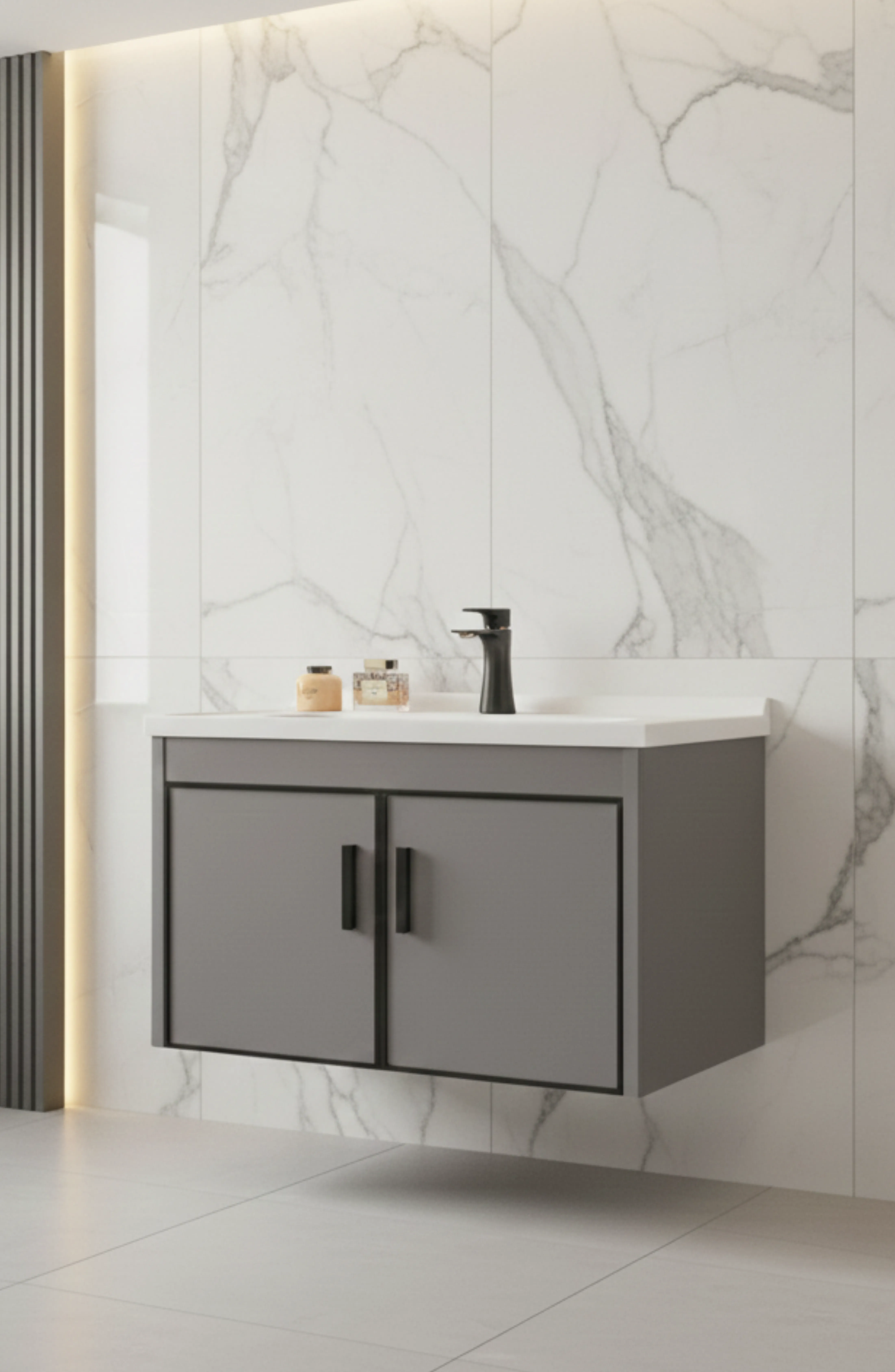 Gabinete de baño TESEO de polímero reforzado