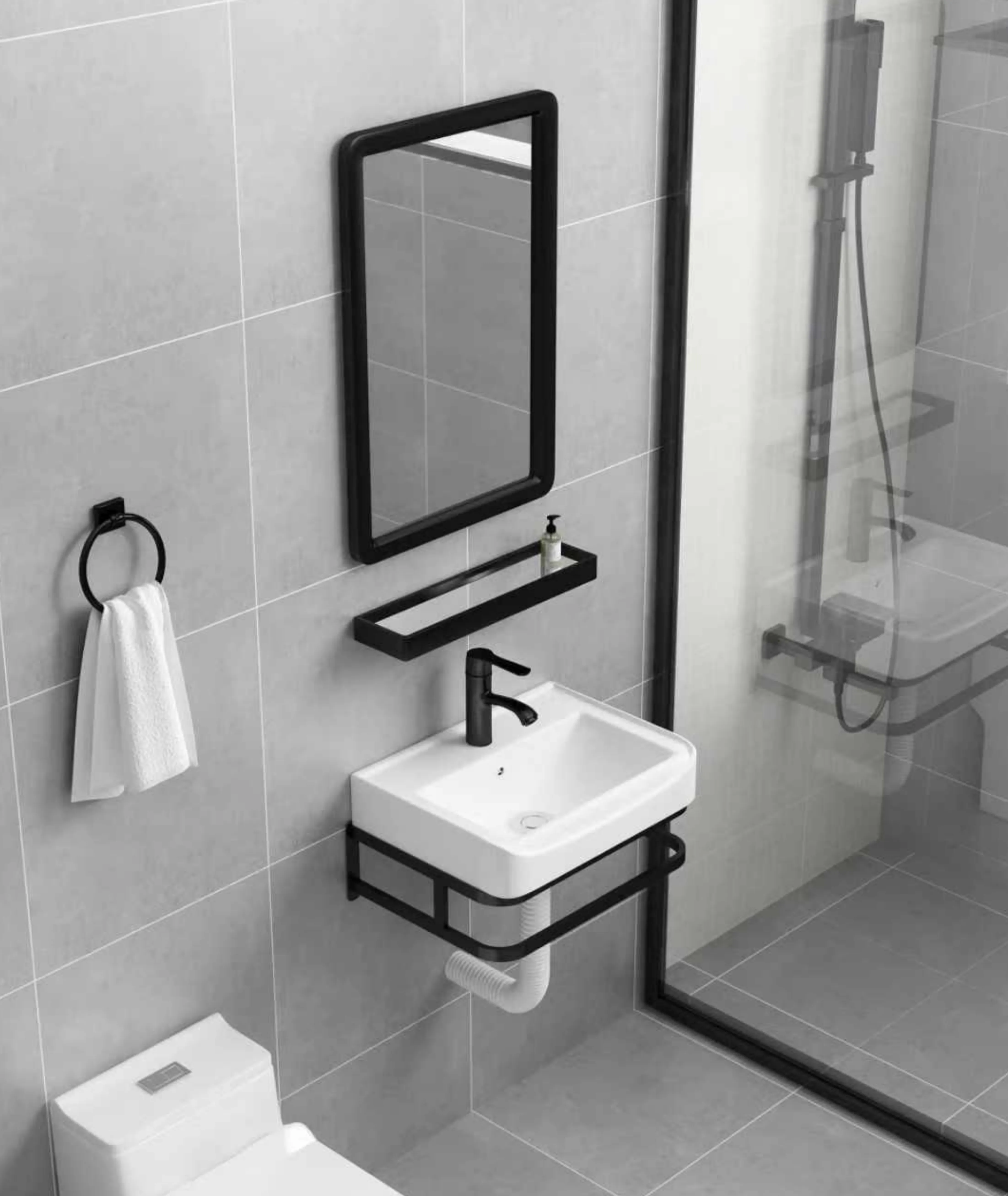 Gabinete para baño HANNO 8054B de aluminio