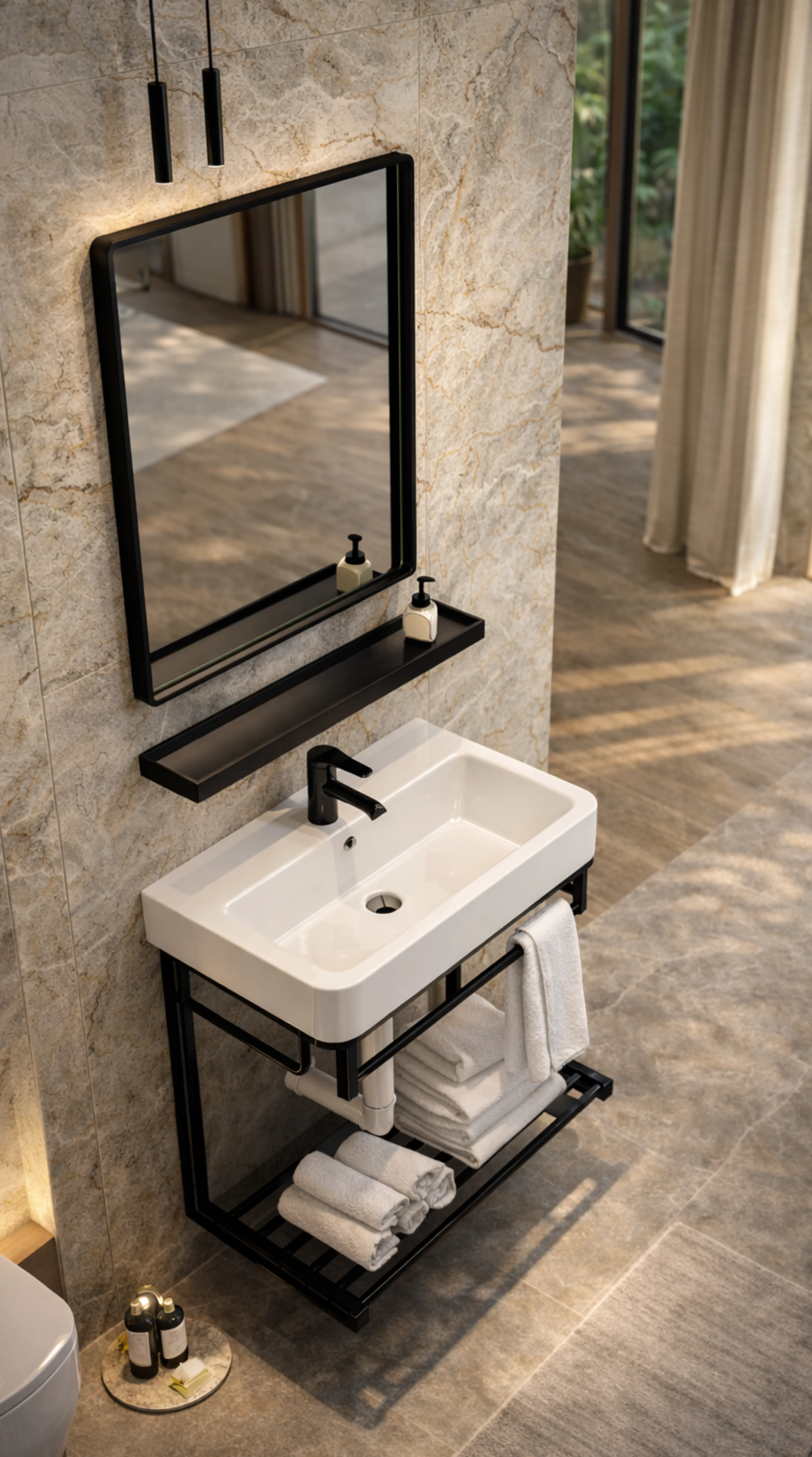 Gabinete para baño ZIRCON mueble empotrable de aluminio