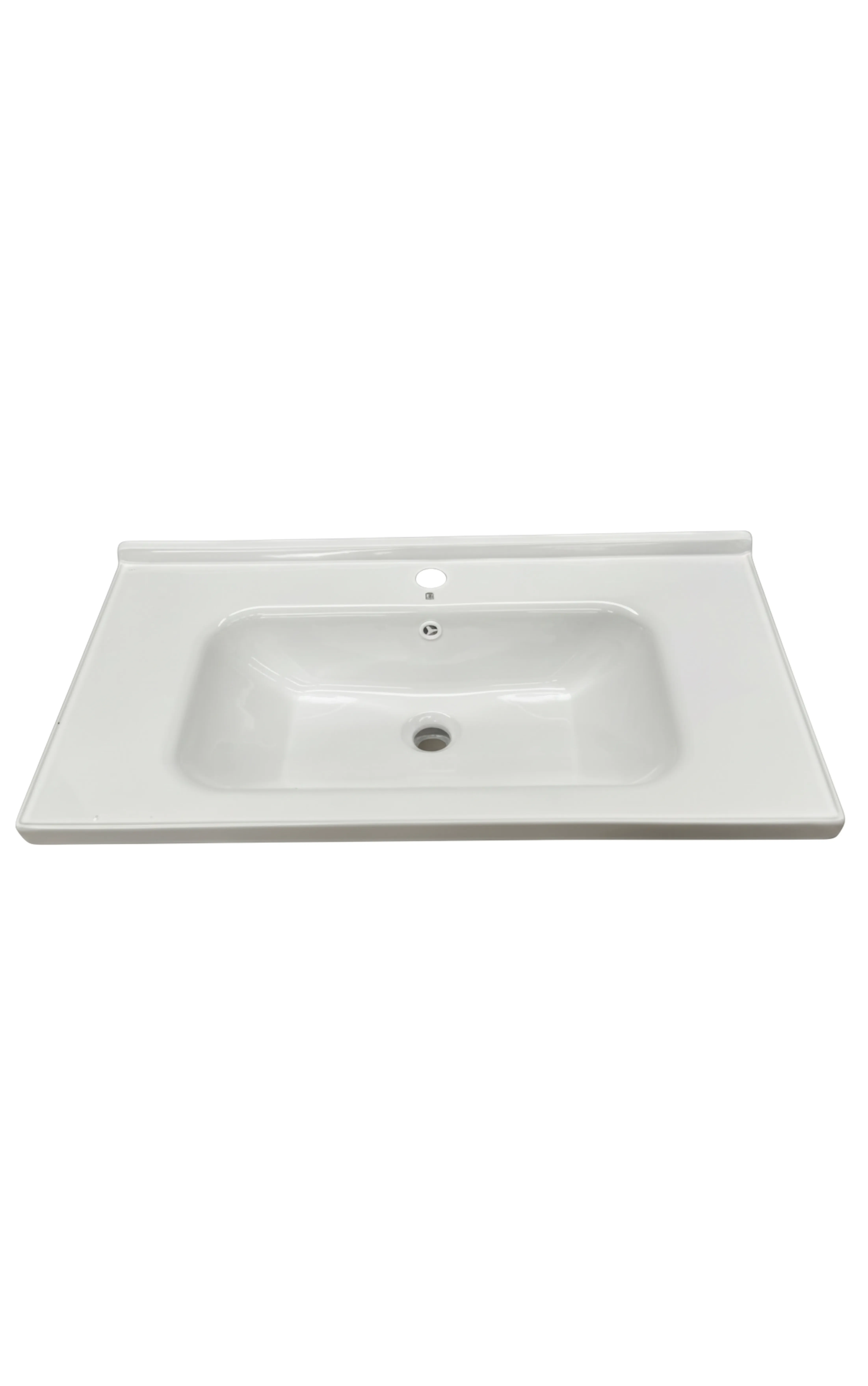 JACOB Lavabo de cerámica con rebosadero 80 x 47 x 21 cm color blanco
