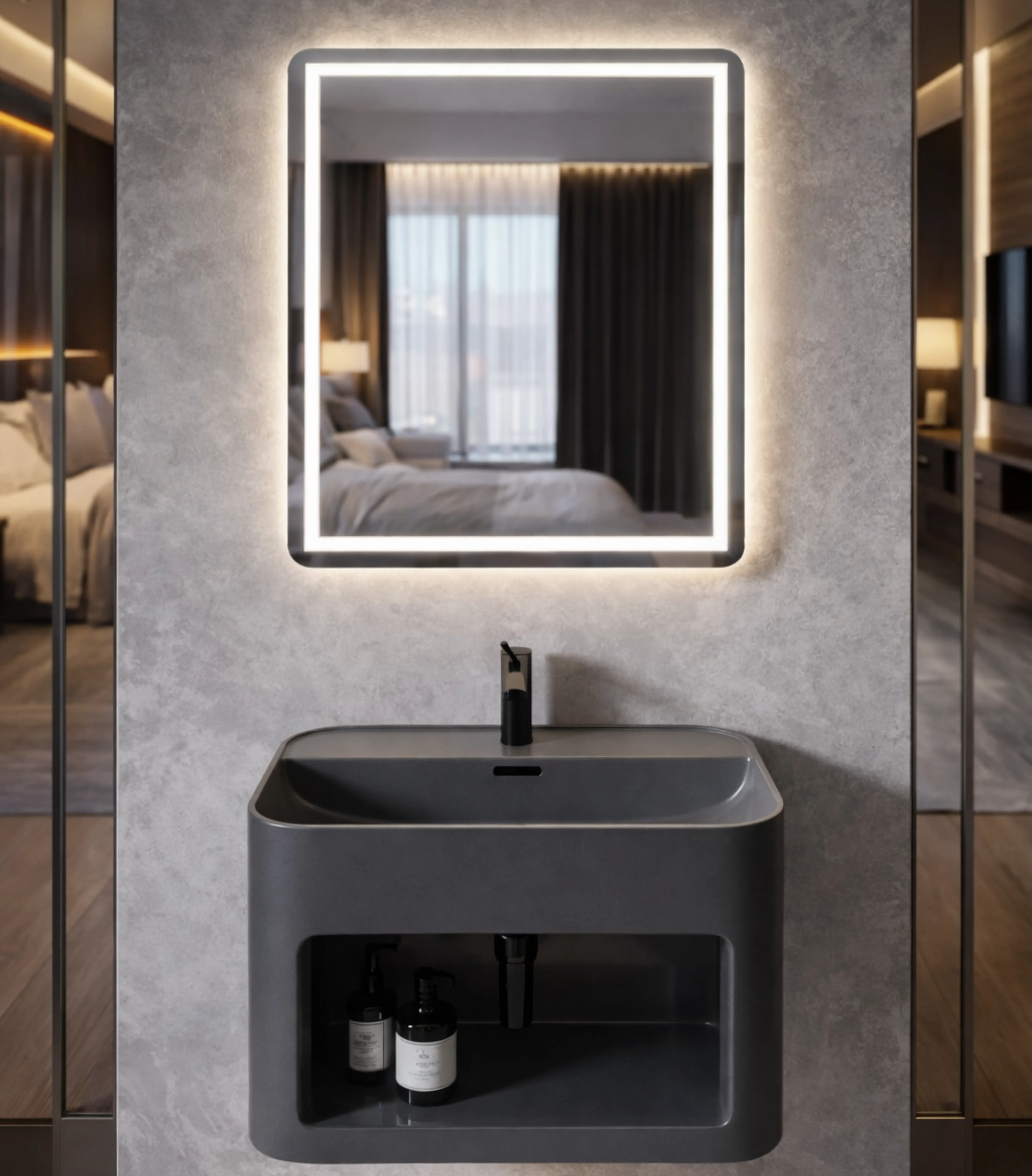 AZIM Mueble de cerámica empotrable para baño
