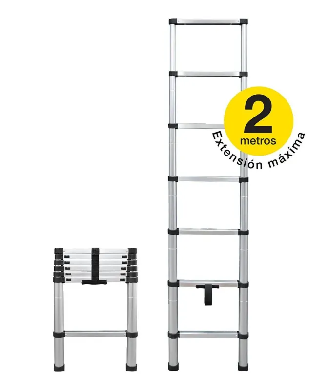 Escalera telescópica de aluminio retráctil 2 Mts Igloo