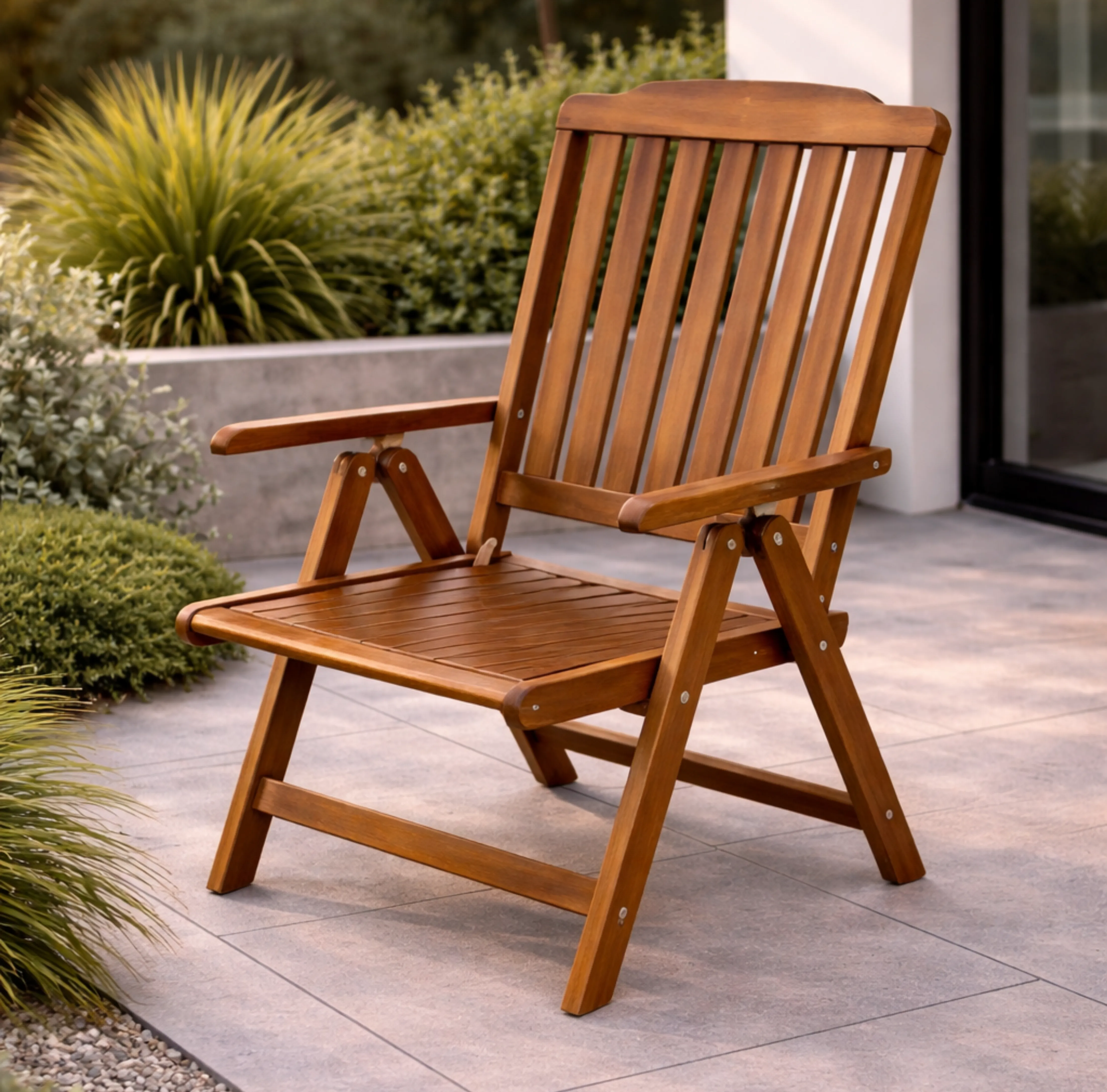 BEDU Silla plegable para intemperie de HDPE café