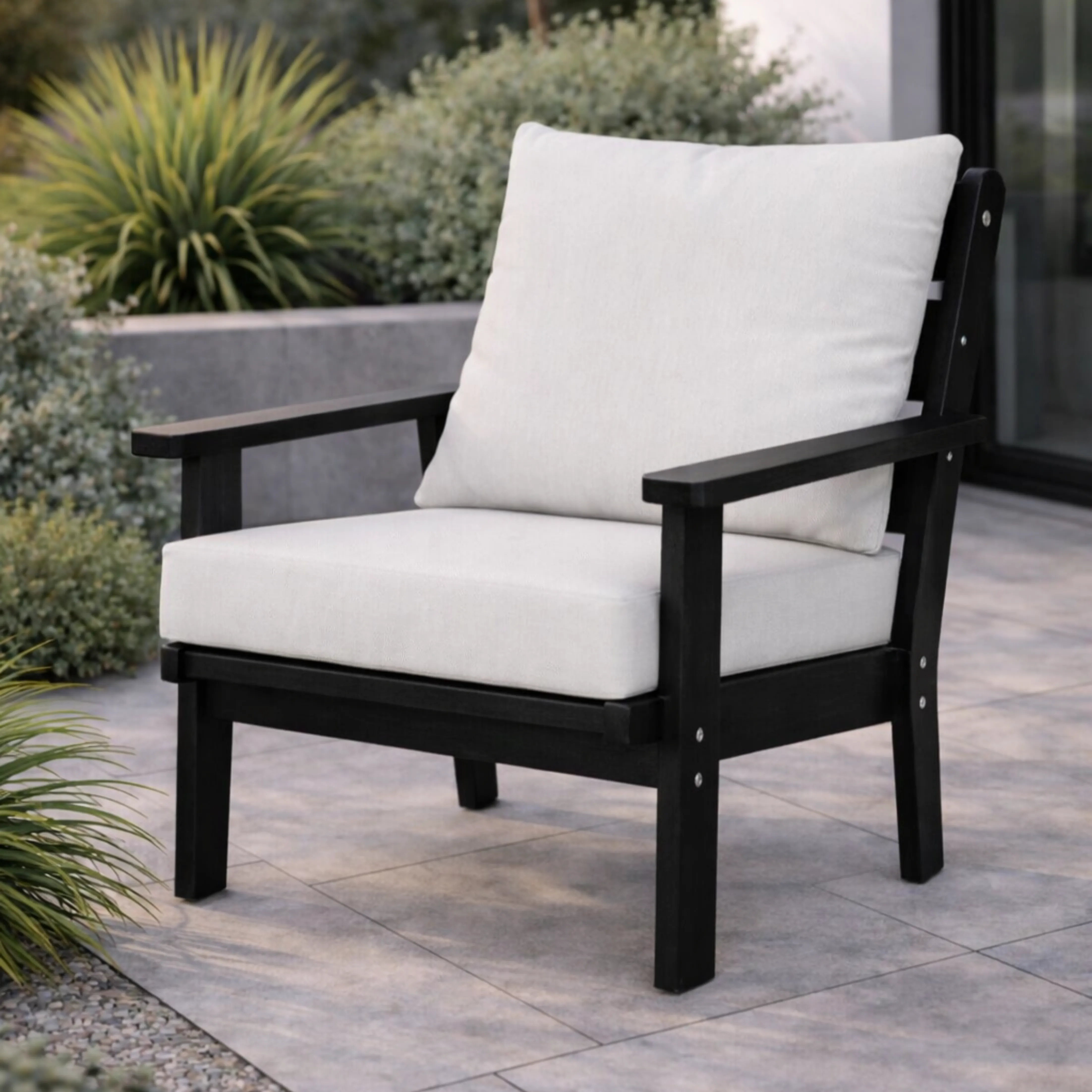 REINER silla sofá individual para intemperie en HDPE