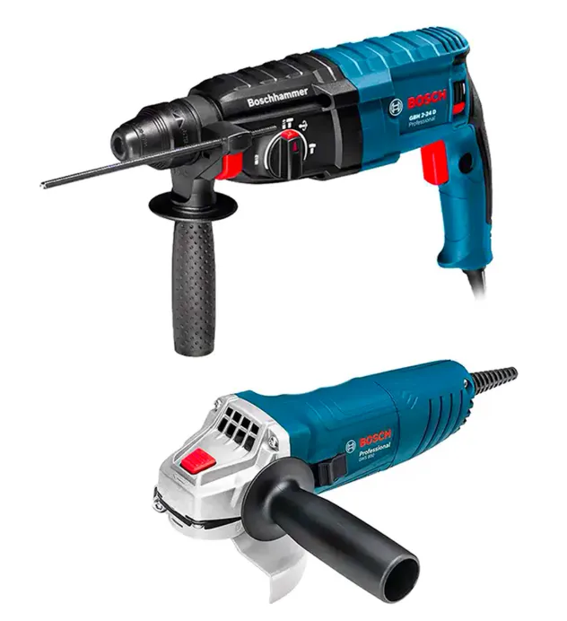 Combo Martillo Perforador GBH 2-24 + Miniesmeriladora GWS 850 Bosch