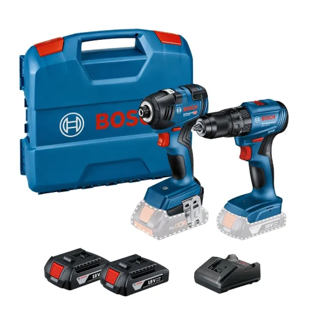 Paquete de herramientas BOSCH 19J21G con llave de impacto y rotomartillo