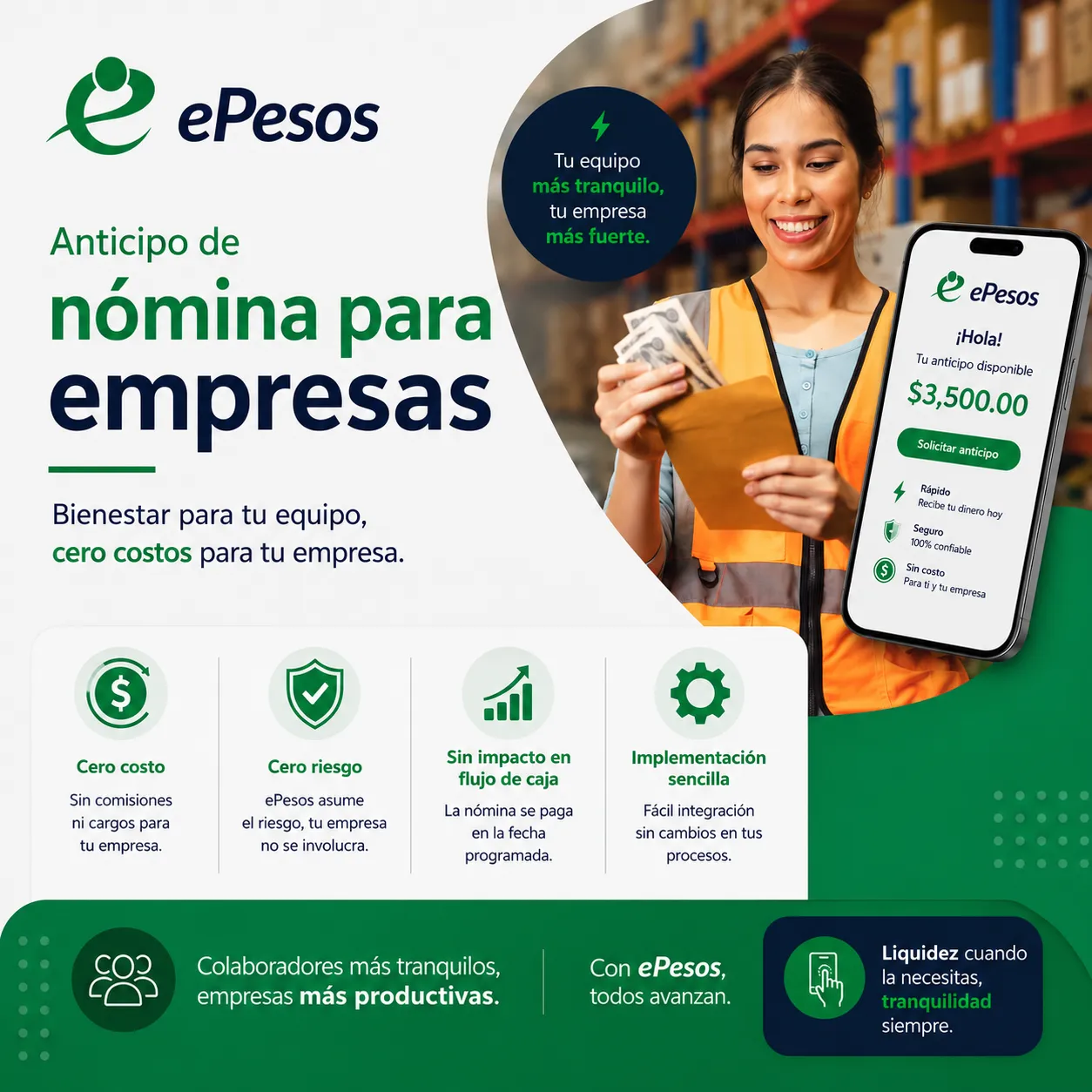 Salario bajo demanda para empresas