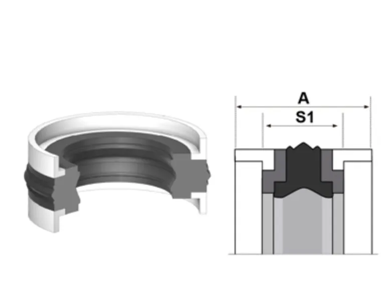 SELLOS PARA ÉMBOLO STD P5B Compactos de Doble Efecto