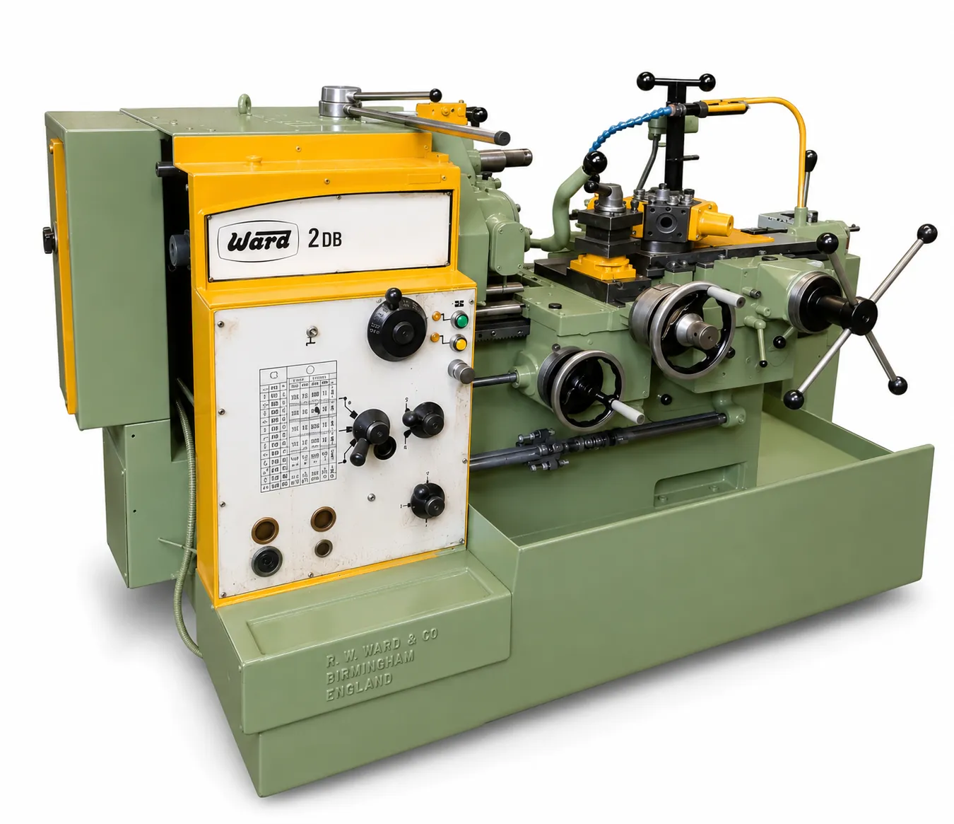 Torno Revólver Ward & Birmingham 2DB de 12 1/2 Pulgadas