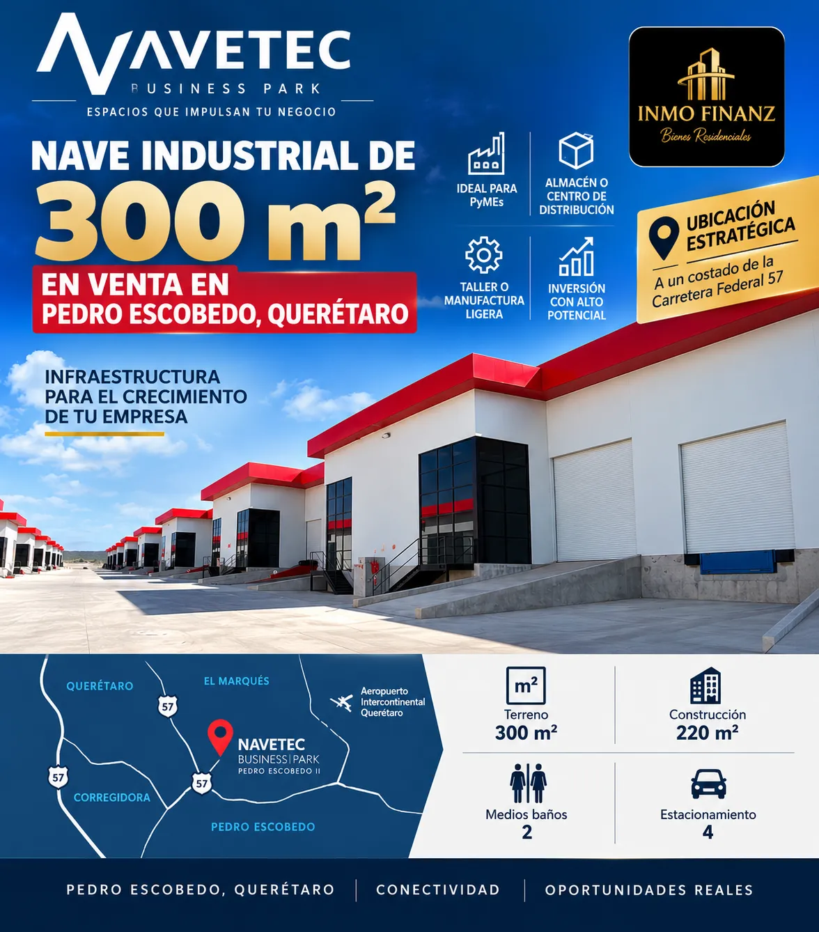 Nave industrial de 300 m² en venta en Pedro Escobedo, Querétaro