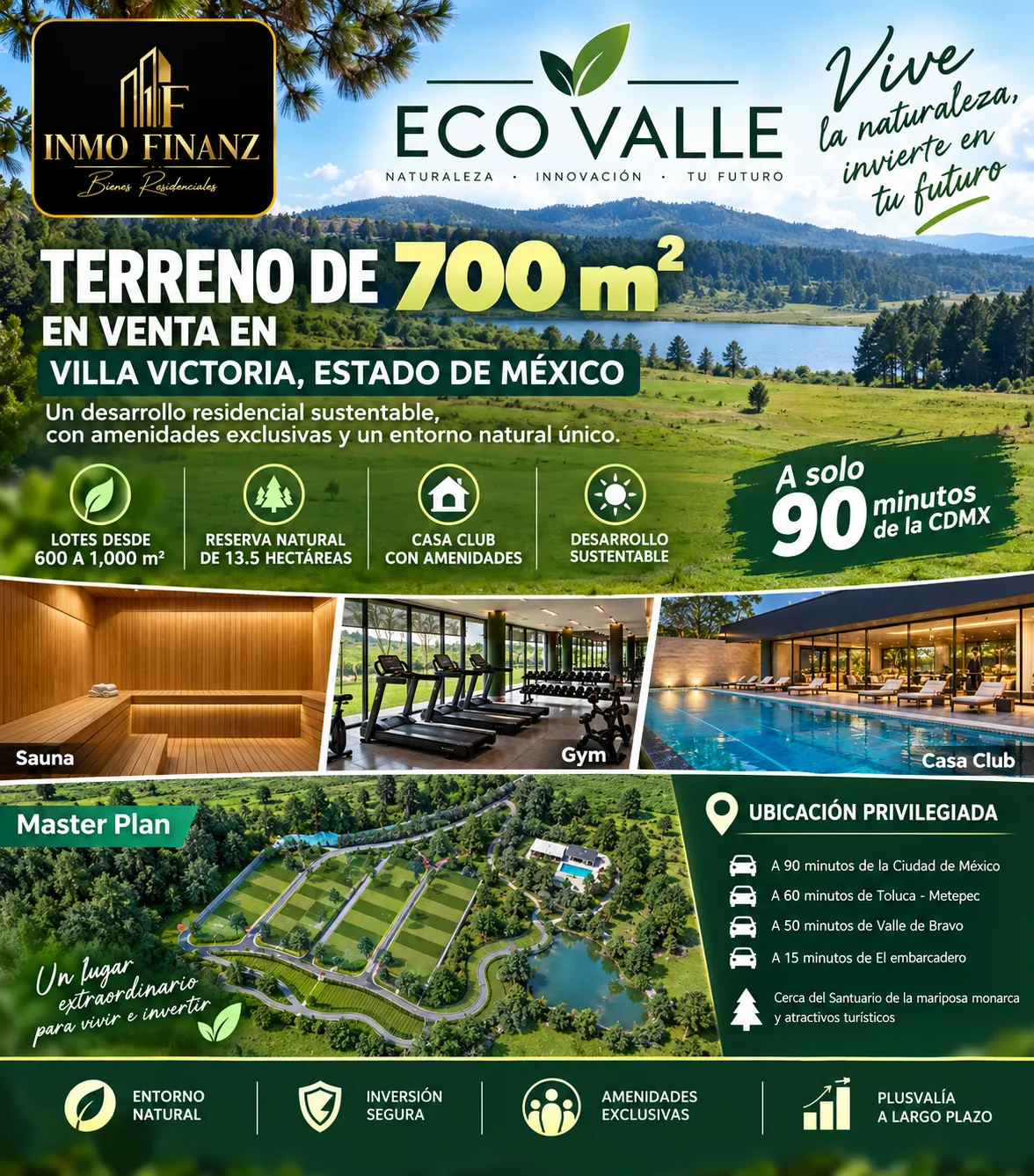 Terreno de 700 m² en venta en Villa Victoria, Estado de México
