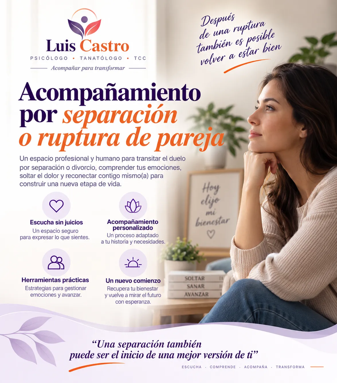 Acompañamiento por separación o ruptura de pareja