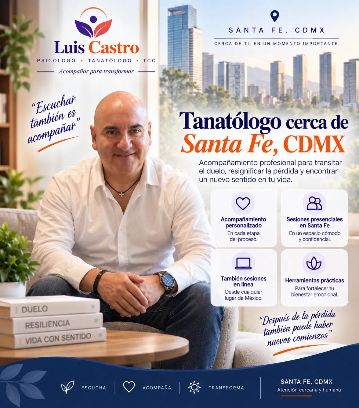 Tanatólogo cerca de Santa Fe, CDMX