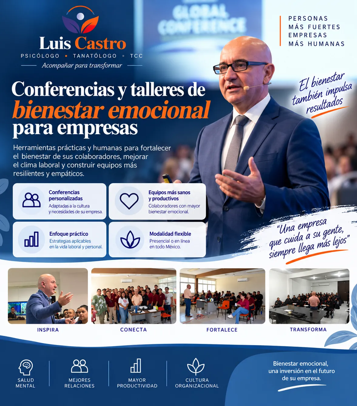 Conferencias y talleres de bienestar emocional para empresas