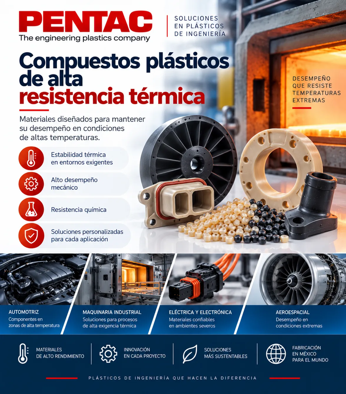 Compuestos plásticos de alta resistencia térmica