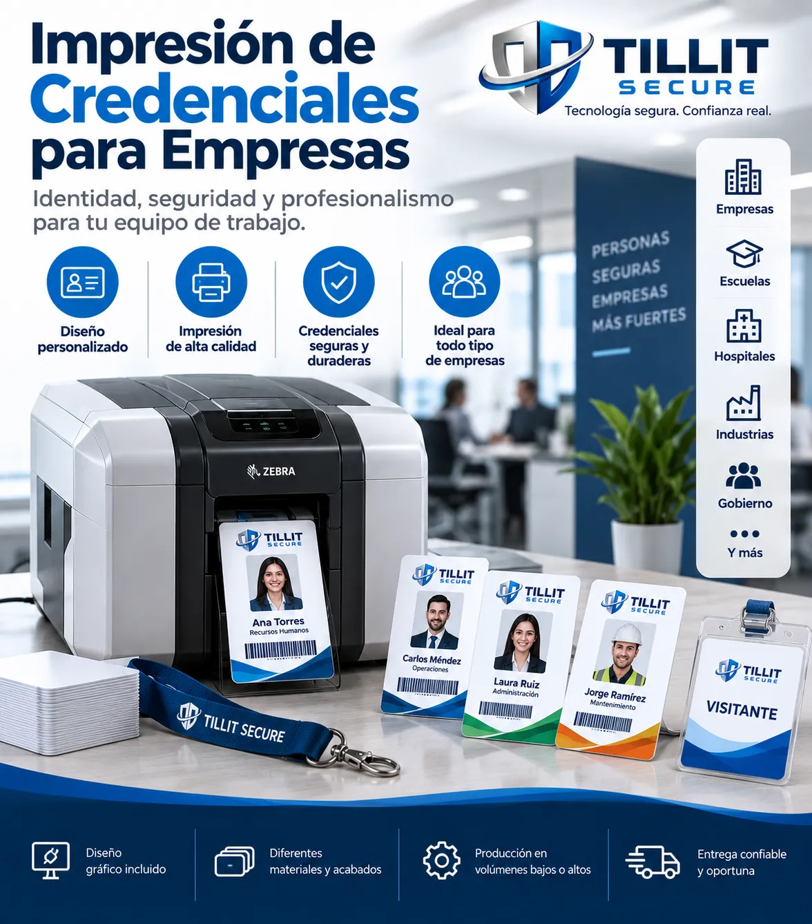 Impresión de credenciales para empresas