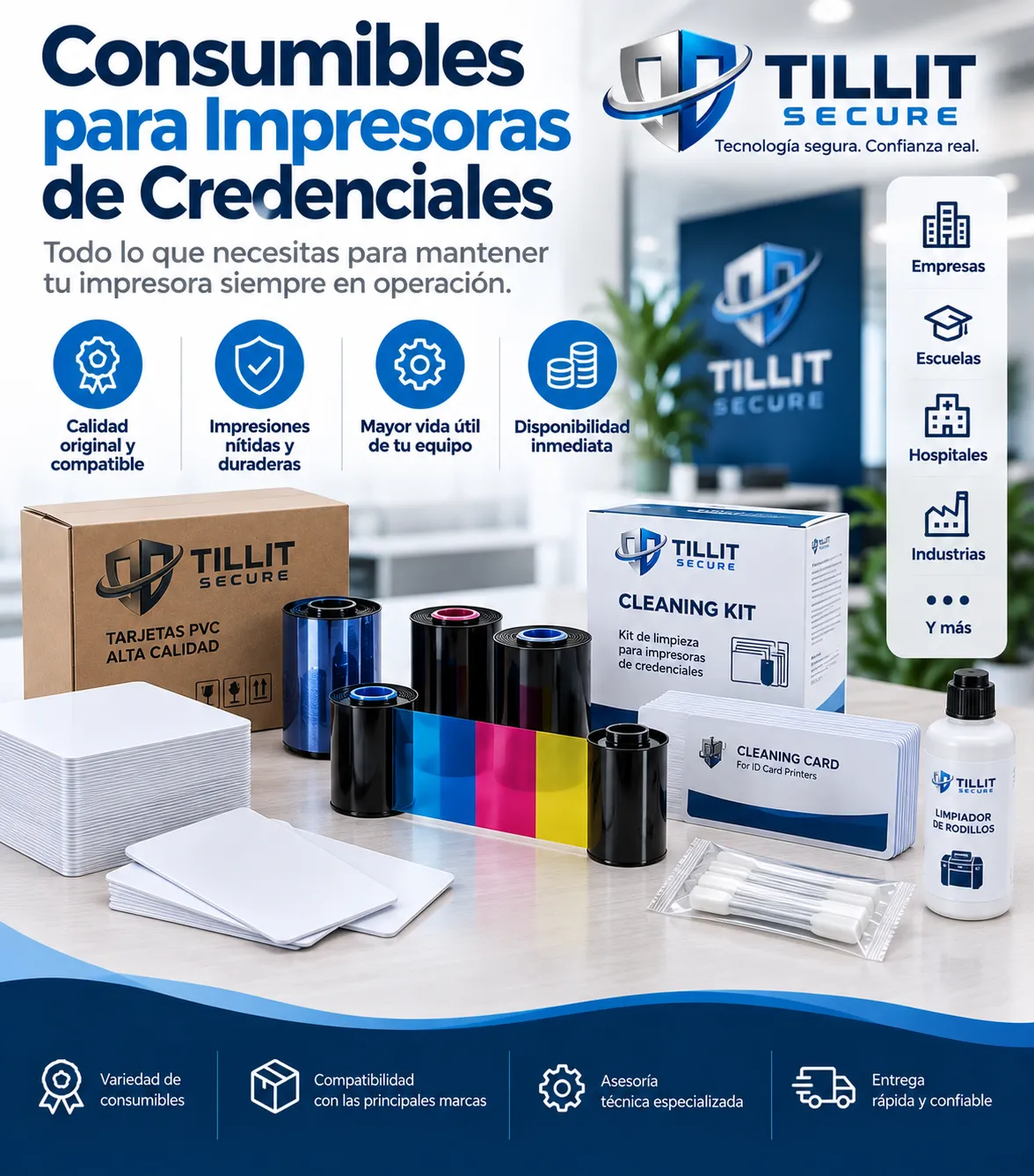 Consumibles para impresoras de credenciales