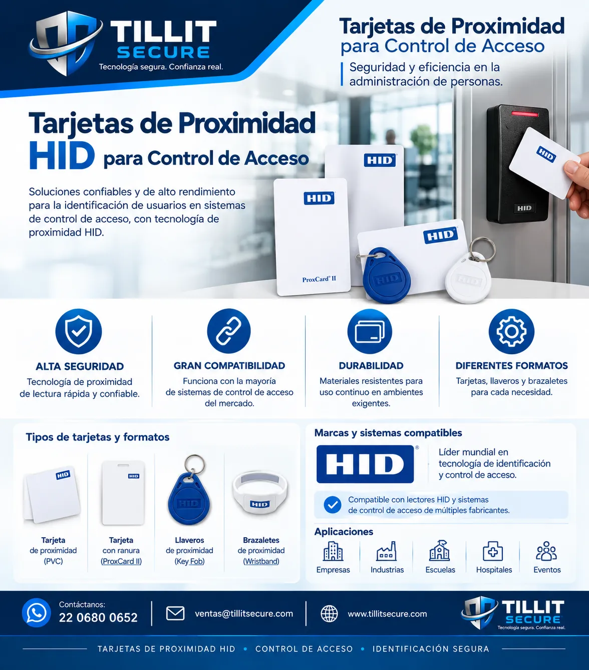 Tarjetas de proximidad HID para control de acceso