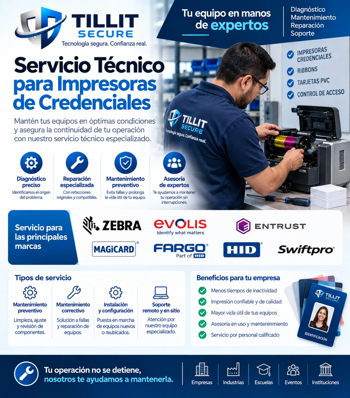 Servicio técnico para impresoras de credenciales