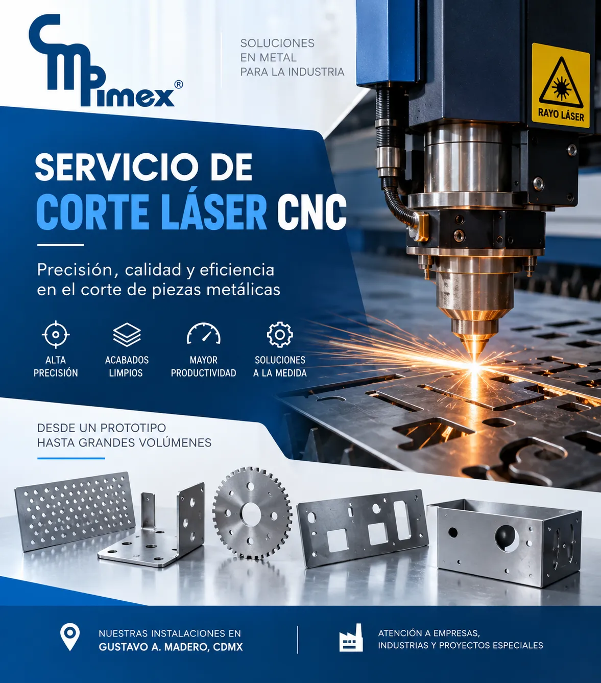 Servicio de corte láser CNC en CDMX