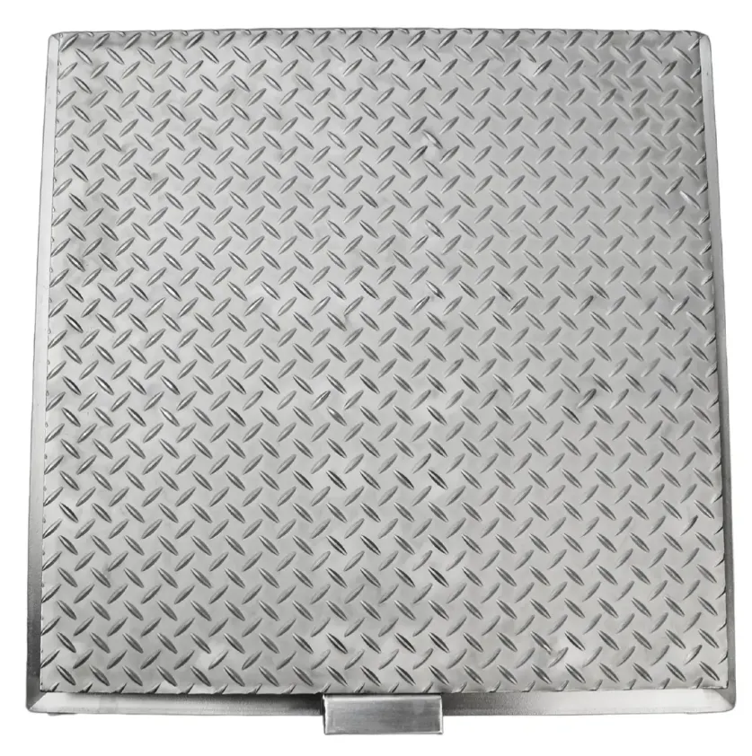Tapa de cisterna de acero inoxidable para paso vehicular 40x60 CMPIMEX