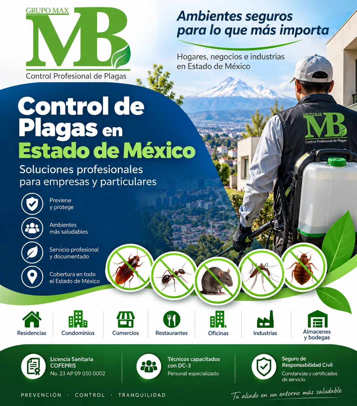 Control de Plagas en Estado de México por GRUPO MAX MB