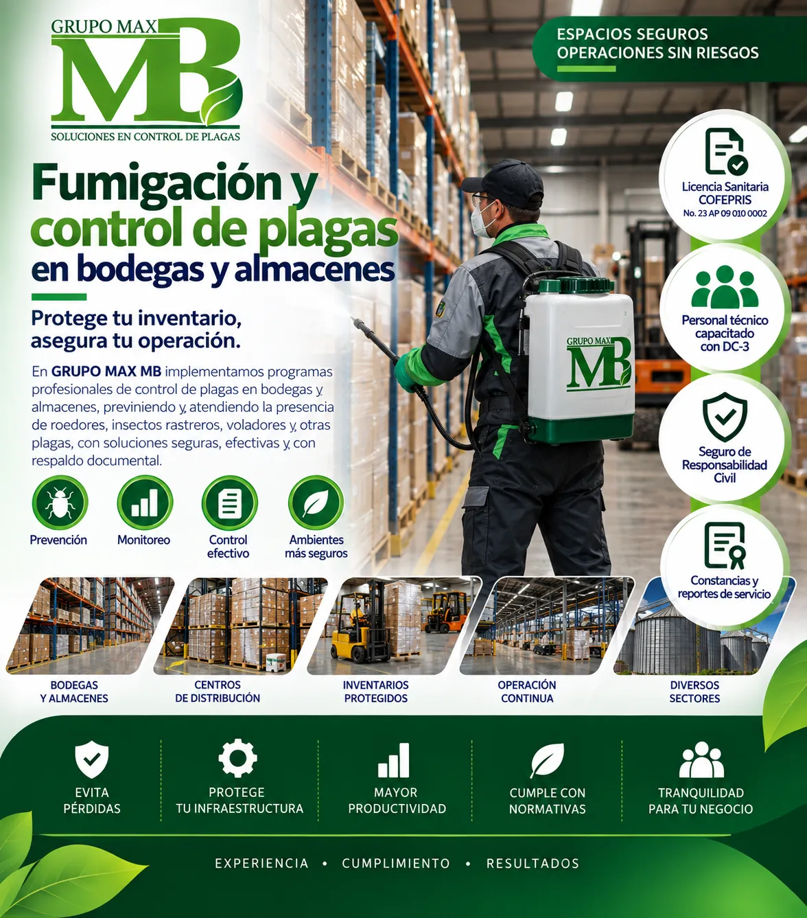 Fumigación y Control de Plagas en Bodegas y Almacenes